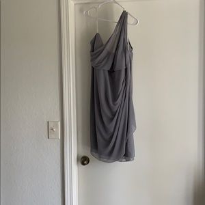 David’s bridal, one shoulder dress.